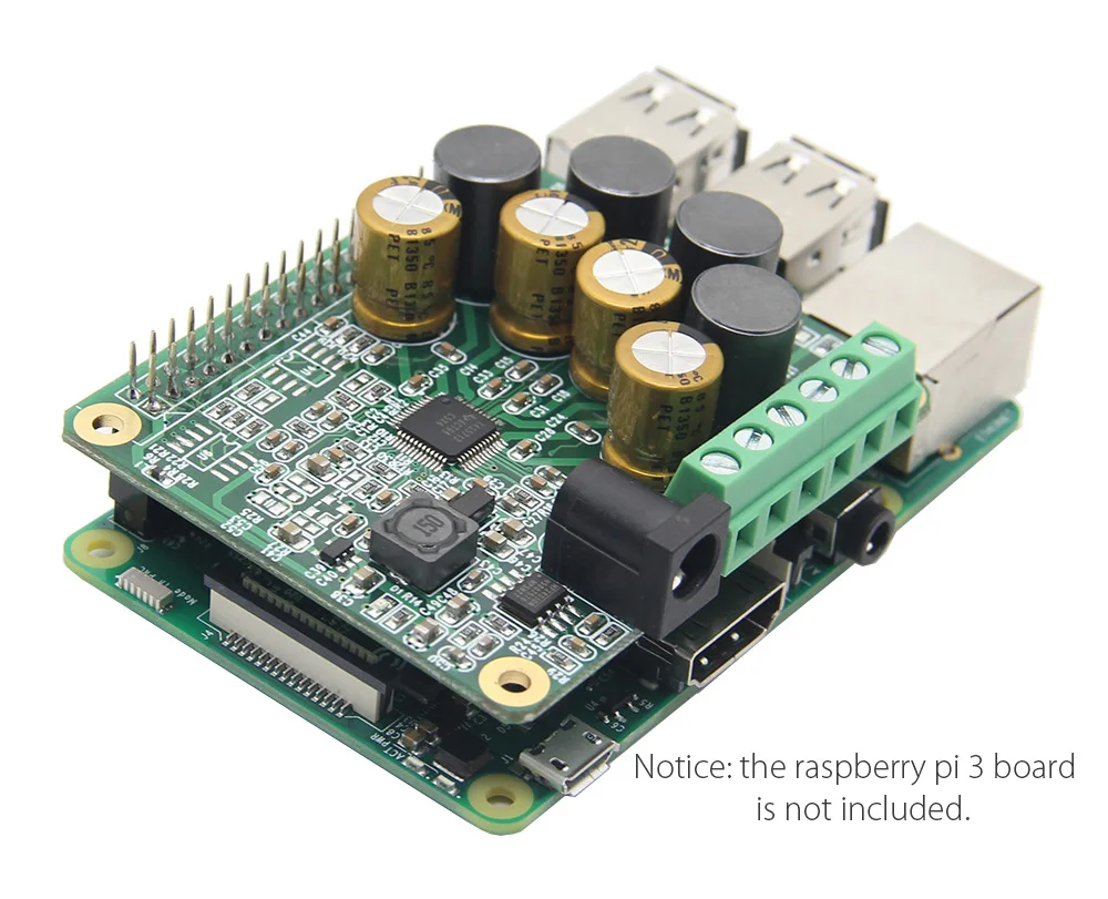 Плата расширения усилителя Raspberry Pi HIFI аудио модуль для 4 Model B / 3B 2B +|raspberry pi hifi|raspberry