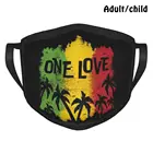 One Love Music Reggae Rasta многоразовая маска для лица с защитой от пыли