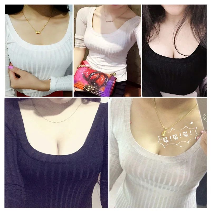 

New Spring Autumn Women Tshirts Sexy Solid Color Long Sleeve Black White Slim Aesthetic Tops 2021 Fall Womens Clothing Fashion