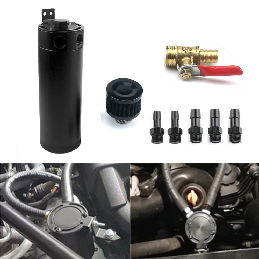 

Универсальная алюминиевая заготовка, 2-портовый удлиненный длинный масляный бак для хранения с фильтром, респиратор, вентилятор двигателя, ...