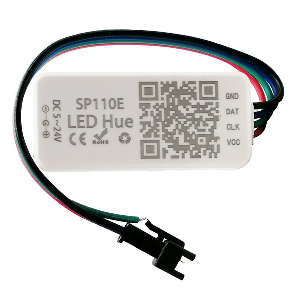 

Контроллер WS2812b SP110E, Bluetooth умный пиксельный светильник для WS2811, WS2813, SK6812, WS2815, RGB, RGBW, полноцветная светодиодная лента