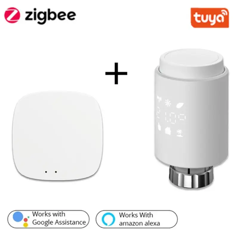 

Умный привод радиатора Tuya ZigBee3.0, программируемый термостатический клапан радиатора, регулятор температуры через Alexa Google Home Set