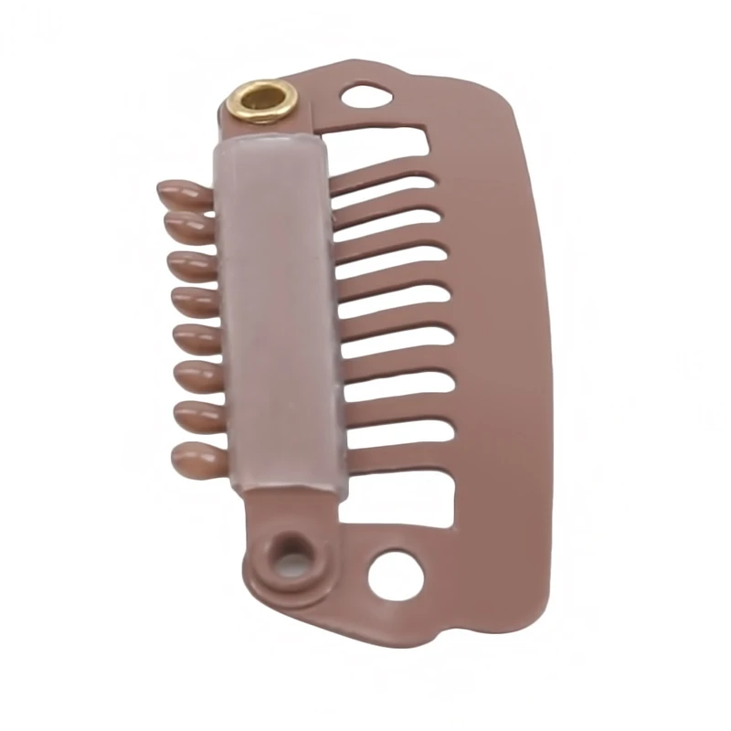 10 шт. заколки для наращивания волос из нержавеющей стали зажимы париков с резиной