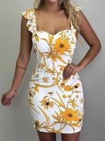 womens summer sexy dress floral spaghetti strap sleeveless backless dress