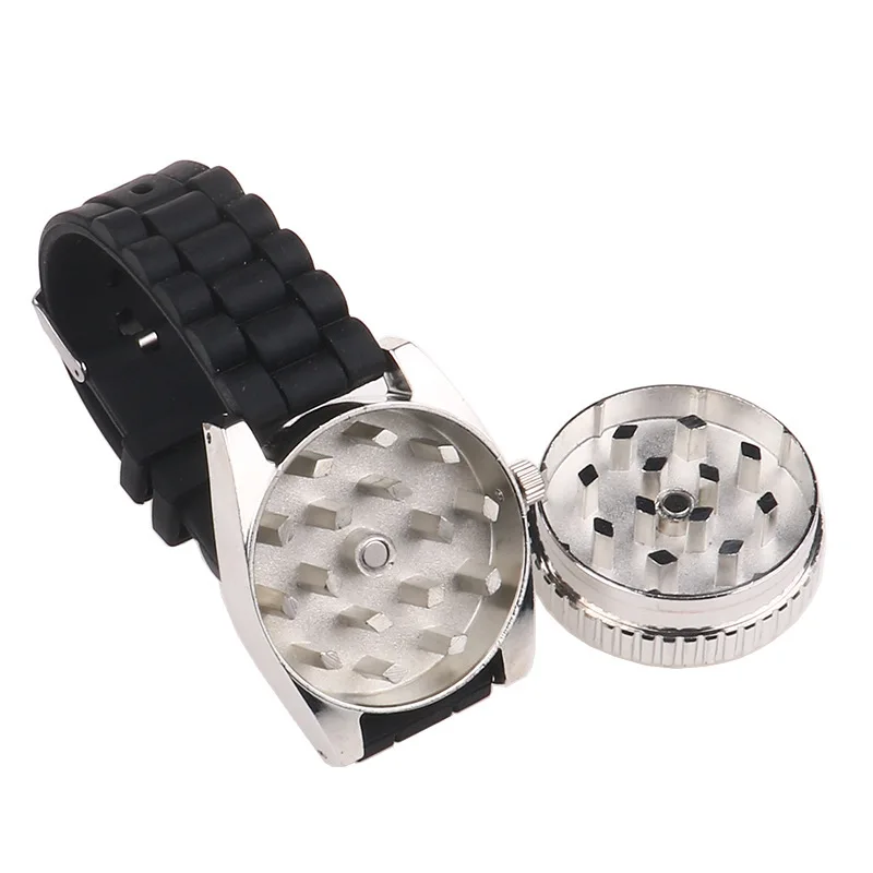 

24.5cm*4.8cm Electronic Watch Herb Grinder Zinc Alloy Portable Watch Spice Herb Grinder Hand Herb Crusher Smoking Accessories