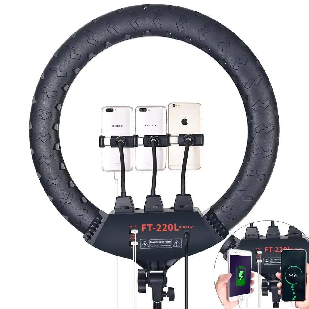 

Кольцевой светильник FOSOTO, 22/18 дюйма, 3200-5600 к, со штативом