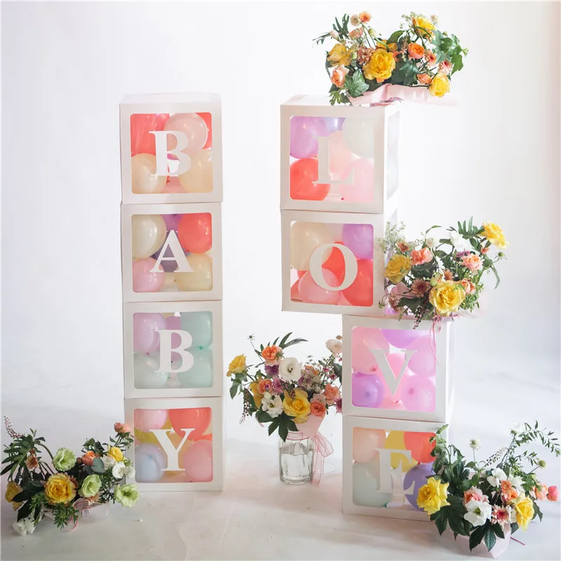 4 шт. 30 см воздушные шары коробок &quotсделай сам&quot Большая прозрачная коробка для