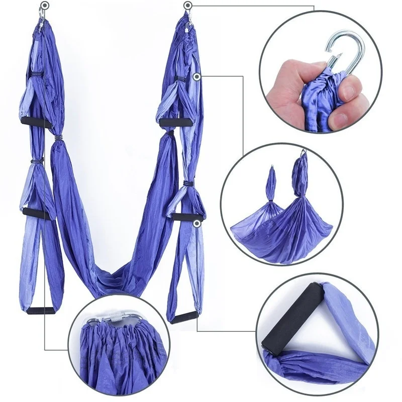 Подвесной гамак для йоги воздушный инвертированный фитнеса не растягивается
