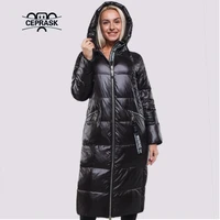 ceprask 2021 new fashion winter down jacket women x long thick parkas hooded puffer female padded coat warm quilted outerwear