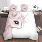 Постельное белье с мультяшным единорогом пони, Комплект постельного белья для девочек, детский пододеяльник, прекрасное одеяло, постельное белье, милый, кавайный