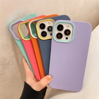 solid color liquid silicone soft gel rubber cover for iphone 14 13 12 11 pro max x xr xs max se silicone shockproof phone cases
