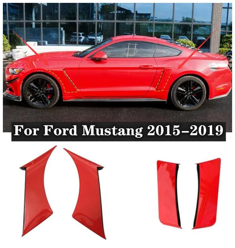 

Для Ford Mustang, автомобильная боковая решетка воздуховода, колесо, бровь 2015-2019, комплект кузова автомобиля, широкий корпус, ABS материал, колесо д...