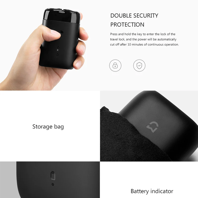 Водонепроницаемая электробритва Xiaomi Mijia портативная стальная бритва с 2