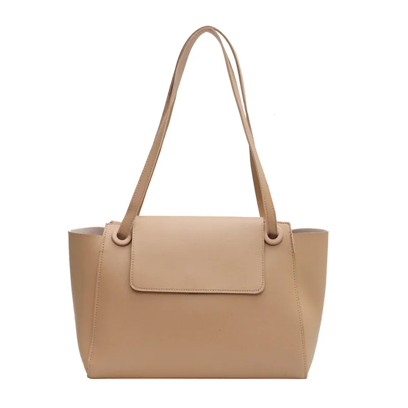 

Сумка-тоут женская через плечо, вместительный саквояж с помадой, модная простая сумочка на плечо, Осень-зима