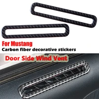 car window inner air outlet vent sticker real carbon fiber trim frame fit for ford mustang 2015 2019 decorative accessories