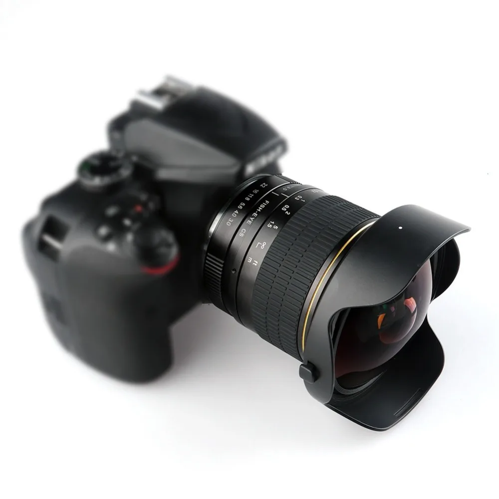 Lightdow 8 мм F/3,0 ручной ультра широкоугольный объектив «рыбий глаз» для камер Canon с полурамкой 1200D 760D 750D 700D 750D 600D 70D 60D 77D