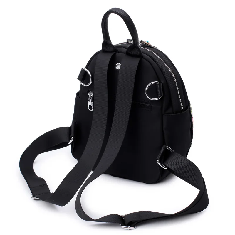 Модный женский рюкзак с вышивкой высокое качество водонепроницаемая нейлоновая