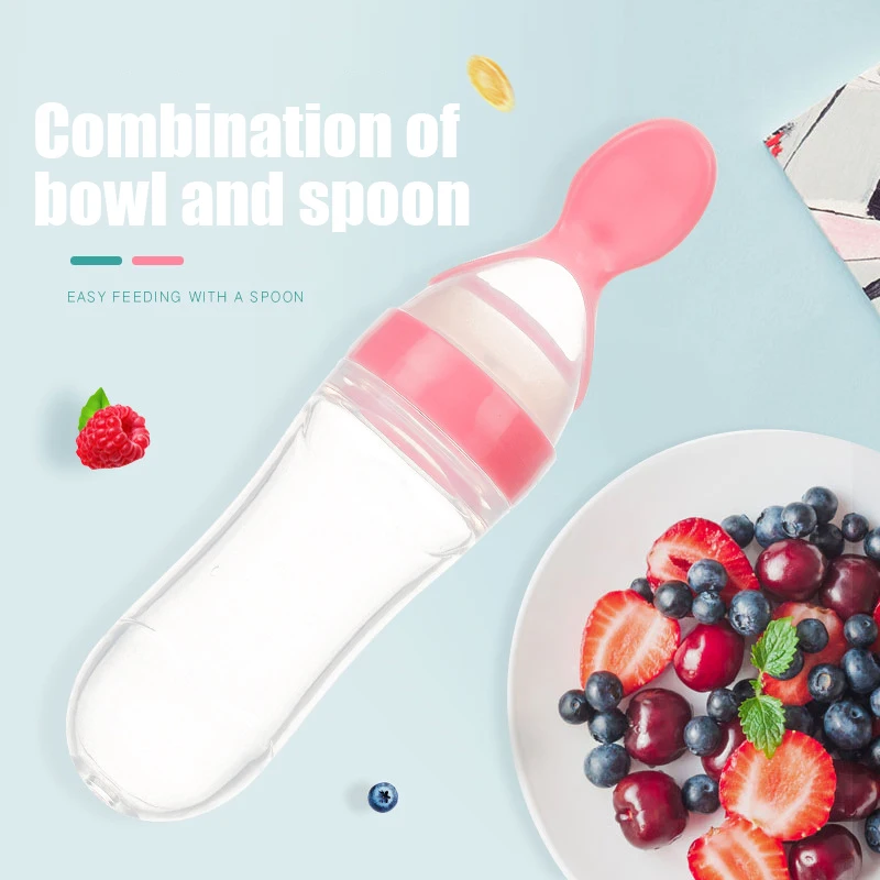 

Baby Spoon Bottle Feeder Dropper Silicone Spoons for Feeding Medicine Kids Toddler Cutlery Utensils Children Accessories Newborn