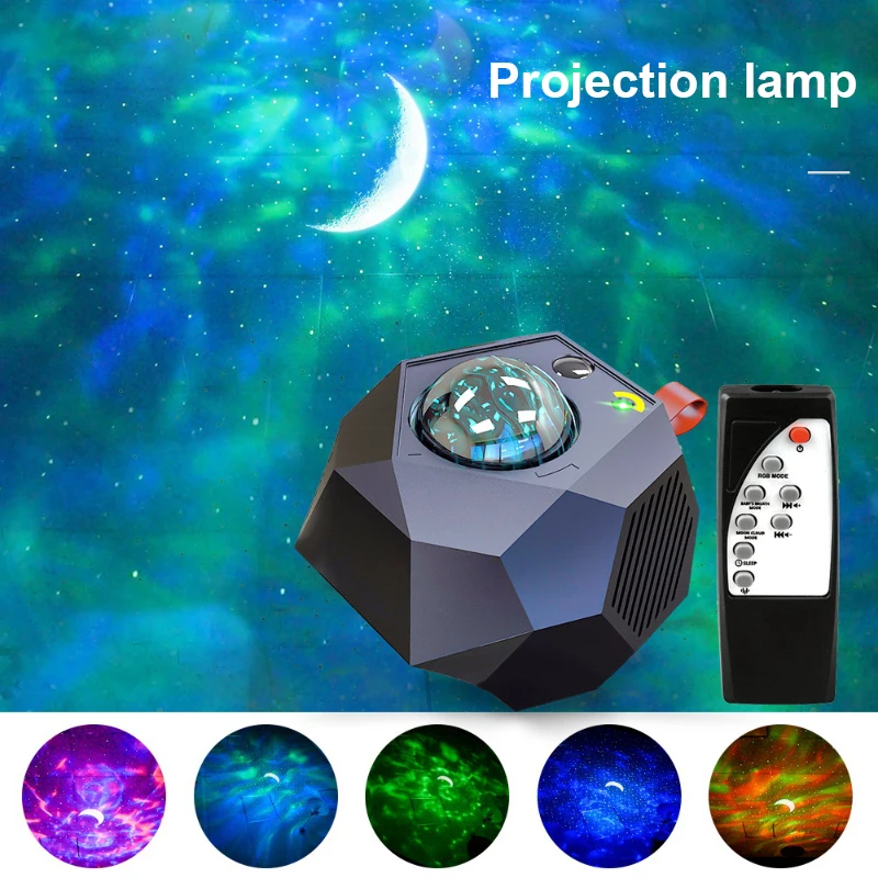 

LED Projector Night Light Colorful Aurora Galaxy Starry Sky Ocean Wave Atmosphere Lamp Bedroom Decoration Moon Projection Lights