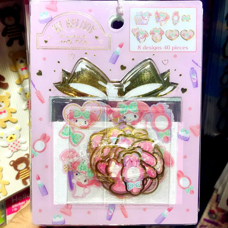 My melody 40 упак./лот kawaii Симпатичные мои мелодические маленькие Две звезды stickers oroll наклейки Стикеры Скрапбукинг naklejki stikers Рождество - Цвет: My melody