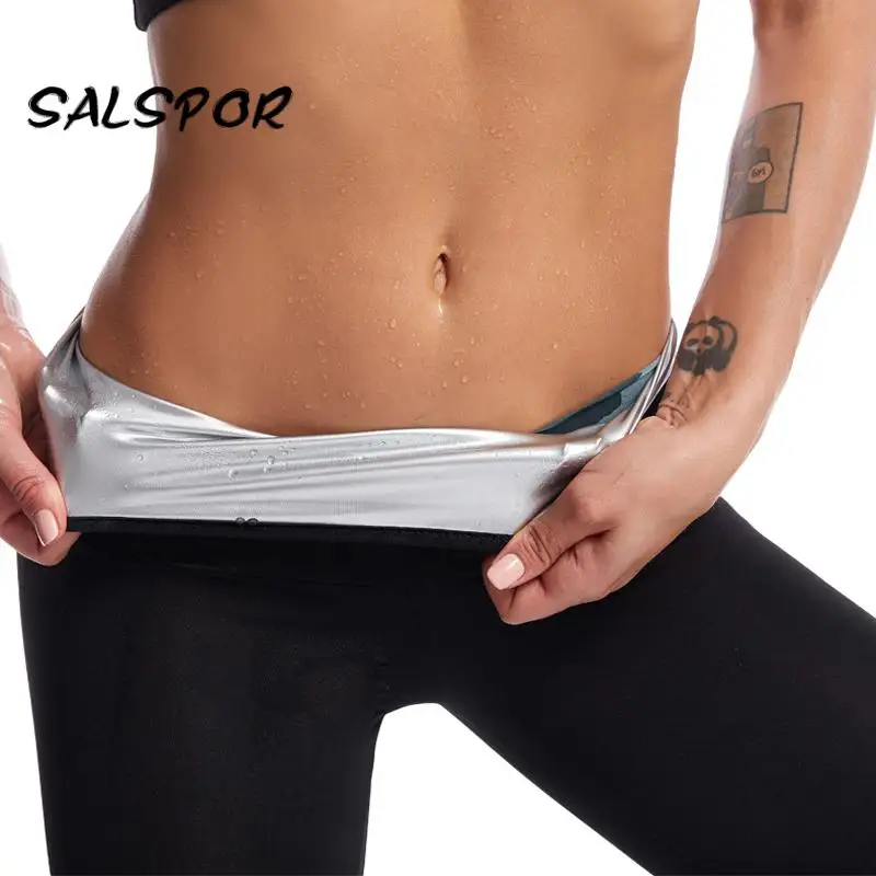 

Женские леггинсы для фитнеса SALSPOR, спортивные Леггинсы с серебристым покрытием и эффектом сауны