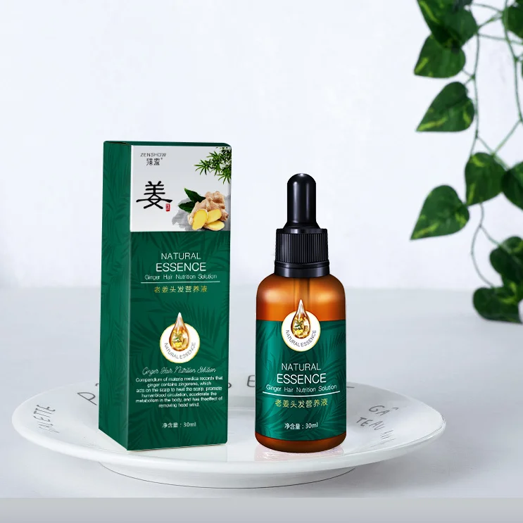 

1pc 7X Rapid Growth Hair Treatment Anti Hair Loss Fast Hair Growth Serum Ginger Essential Oil 30ml