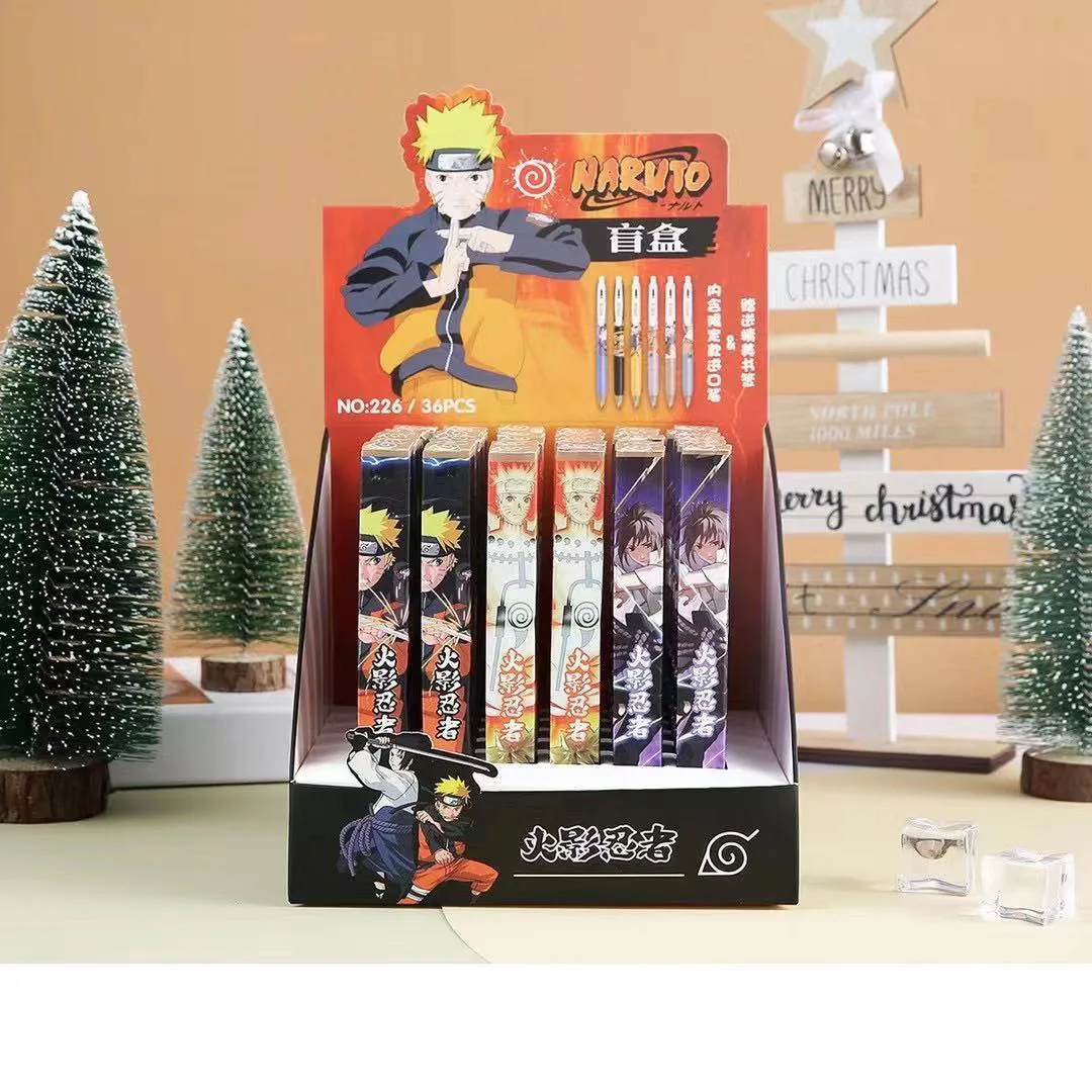 

New Naruto Pen Press Gel Pen Creative Student Sign Pen Children's Birthday Gift School Supplies Stationery