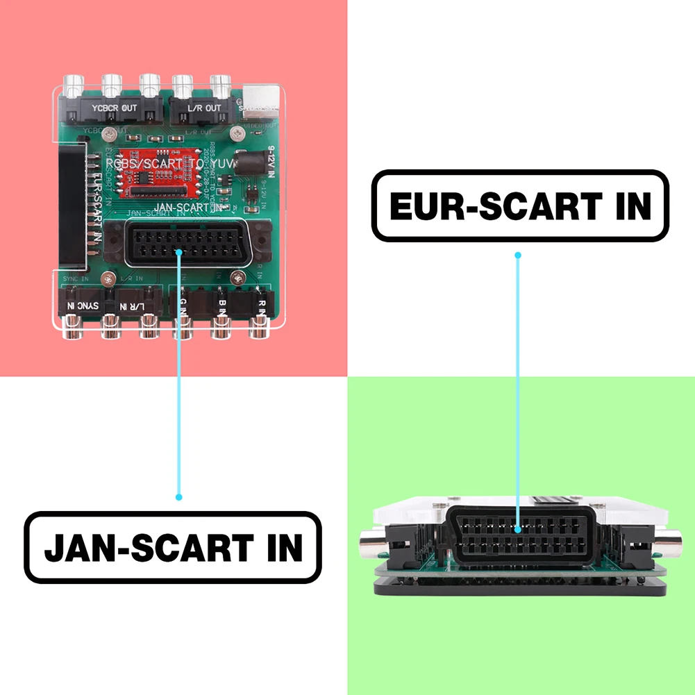 

S-Video Converter Adapter Box SCART RGBS to YUV YCBCR Household Computer Accessories for DC Dreamcast Sega SFC