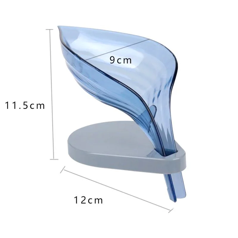 

Leaf Shape Drain Soap Box Transparent Soap Dish Bathroom Soap Holder Bathroom Supplies Tray Gadgets Bathroom Accessories
