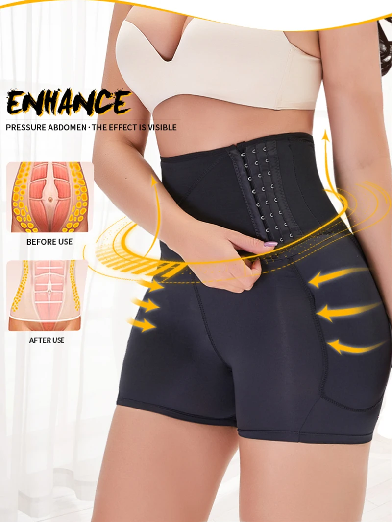 

Women's High Waist Trainer Padded Butt Lifer Panties Tummy Control Body Shaper Hip Push Up Sexy Knickers Briefs Slimming