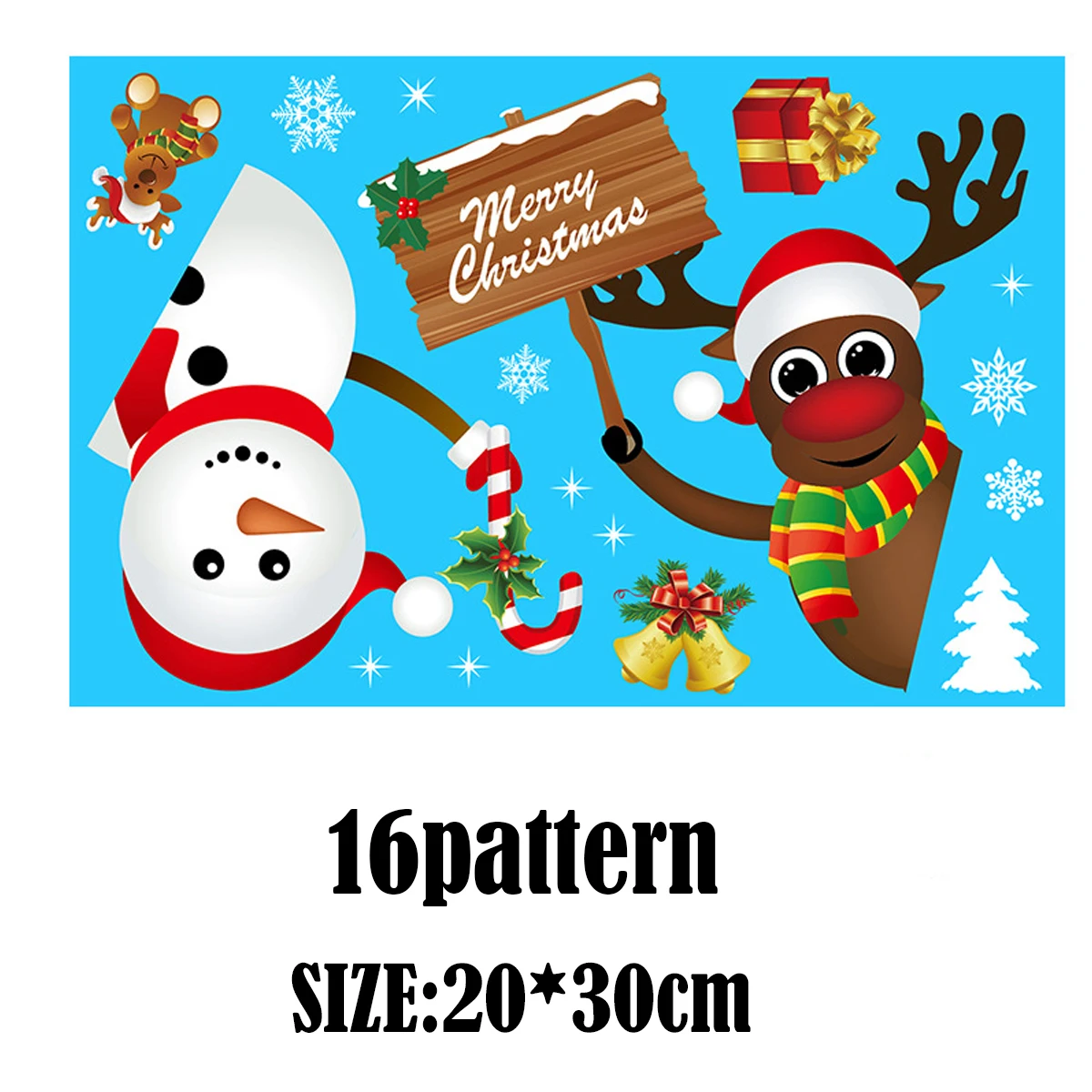 Счастливая фотография снеговик лось рождественская елка Рождественский Декор