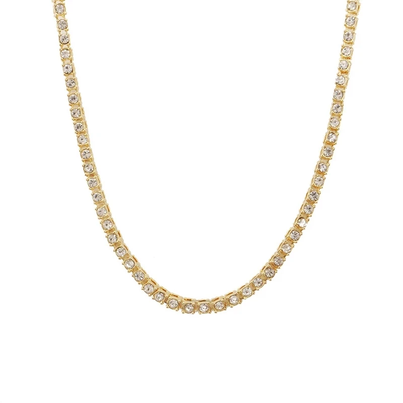 

Karopel Fashion Hip Hop Iced Out Crystal 18" Cuban Chain & 16"*4mm 1row Zircon Chain &20"*10mm Miami Cuban Chain combination