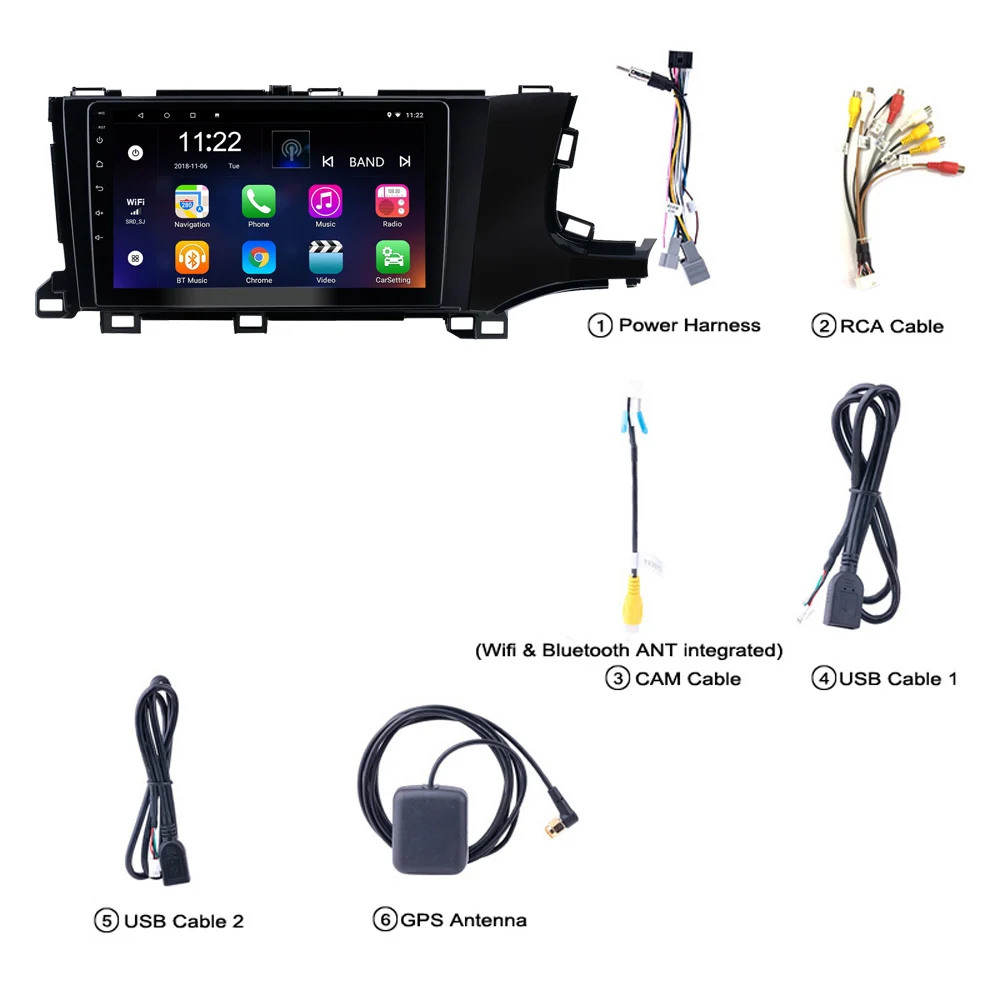 

For Honda Shuttle 2 2015 -2020 9 Inch 2 din Adroid 8.1 Car Radio Stereo WIFI GPS Navigation Multimedia Player head unit