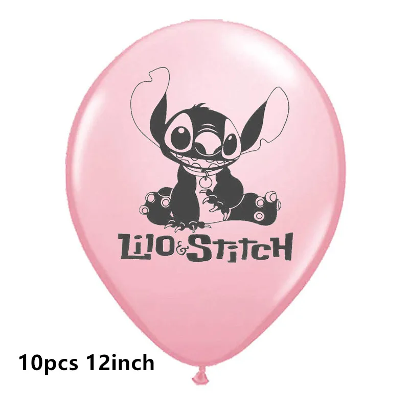 10pcs 12inch 10 шт. латексные шары для Стича, Лило и Стич, для малышей, для дня рождения, для детей, подарок на Рождество, вечерние украшения, шаровары с рисунками из мультфильмов - Цвет: 10pcs 12inch