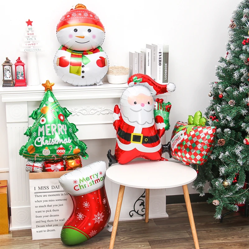 

Christmas Balloons Santa Claus Xmas Gift Merry Christmas Decoration For Home Cristmas Ornaments New Year 2022 Navidad Natal Noel