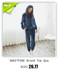 Бренд SWEETPINE, высокое качество, женские пижамные комплекты, зимние Утепленные фланелевые пижамы, комплект из 2 предметов, топы с капюшоном и теплые штаны, домашняя одежда