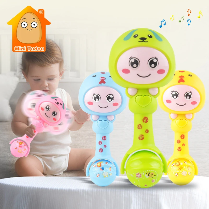 Детский Пластиковый колокольчик с мультяшным рисунком развивающая