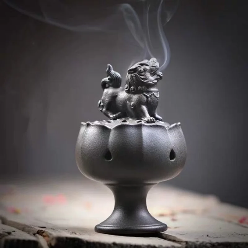 

Aromatherapy burner ceramic disc incense burner ornaments living room office tea table lion stove purifying air incense burner