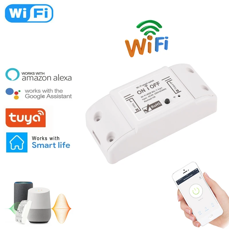 

Умный светильник «сделай сам», универсальный выключатель, таймер, модуль Wi-Fi, дистанционное управление через приложение для умного дома, ра...