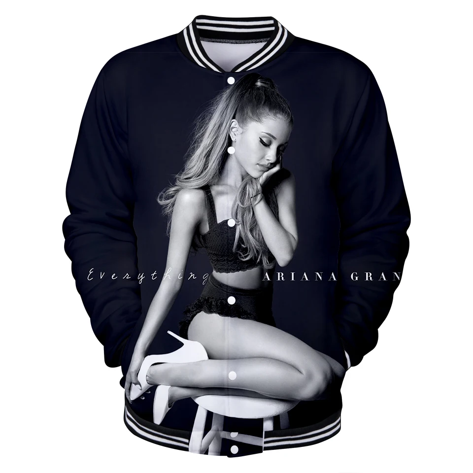 

Ariana Grande 3D Printed Baseball Jackets Women/Men Fashion Long Sleeve Jackets Hot Sale Casual Streetwear Trendy Clothes 2021