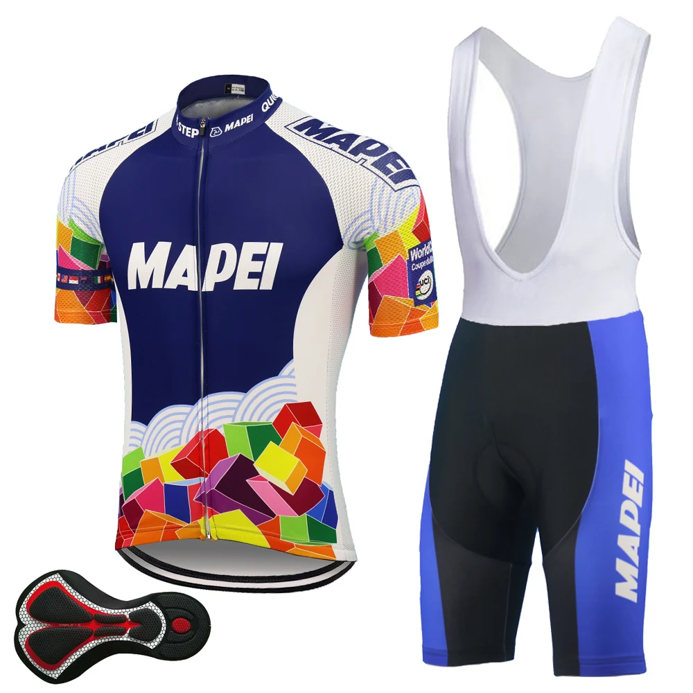 Retro cycling jersey mtb set ropa ciclismo gel pad bib shorts triathlon men clothing maillot | Спорт и развлечения