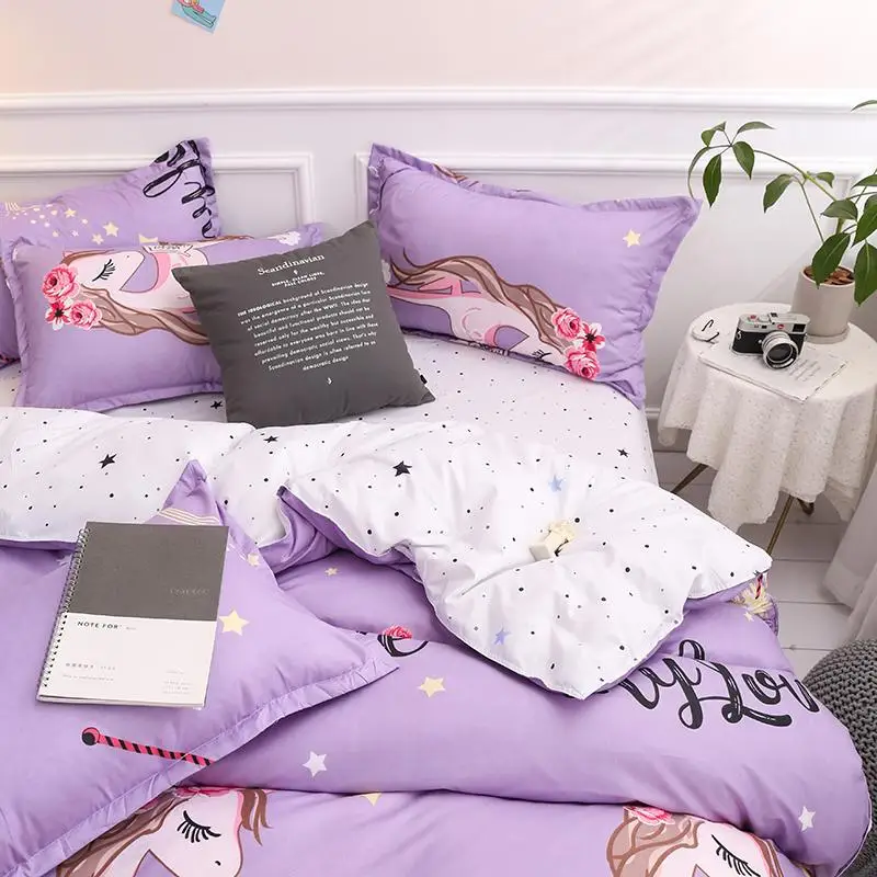 Комплект постельного белья из 50 предметов постельное белье с единорогом