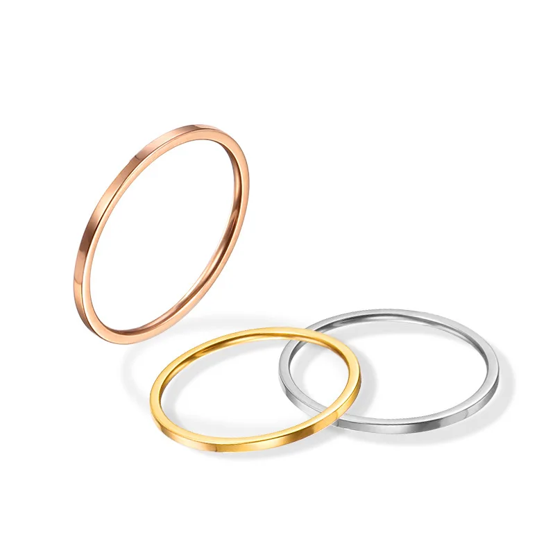 JHSL модные ювелирные изделия из нержавеющей стали маленькие 1 мм девушки женщины