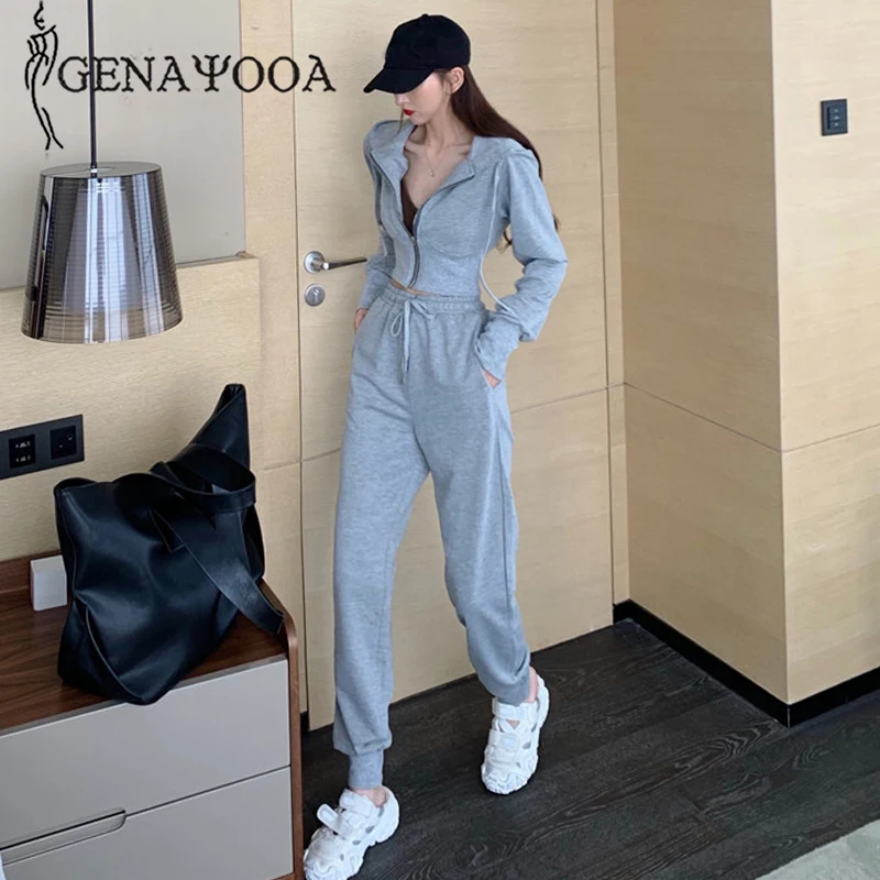 Genayoa спортивный костюм женский зимний с длинным рукавом комплект из двух