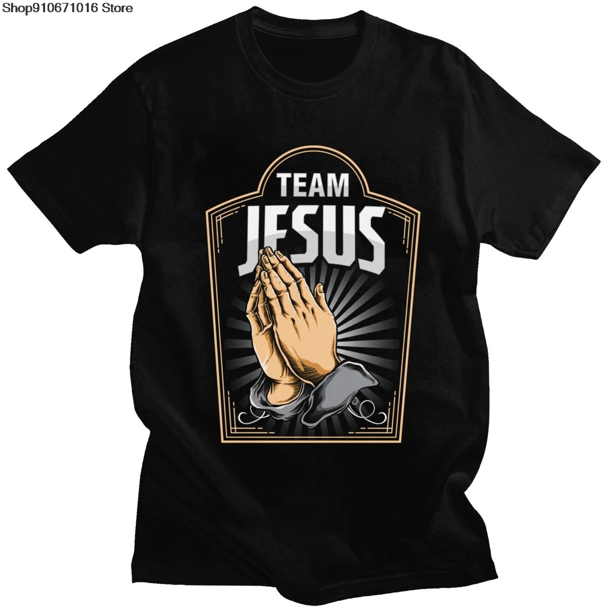 Для мужчин команда футболка Jesus Изделие из хлопка с короткими рукавами в уличном
