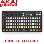 Профессиональный контроллер AKAI Fire FL для студии, для диджейской сцены, матрица 4x16 чувствительных к скорости RGB колодок, OLED дисплей