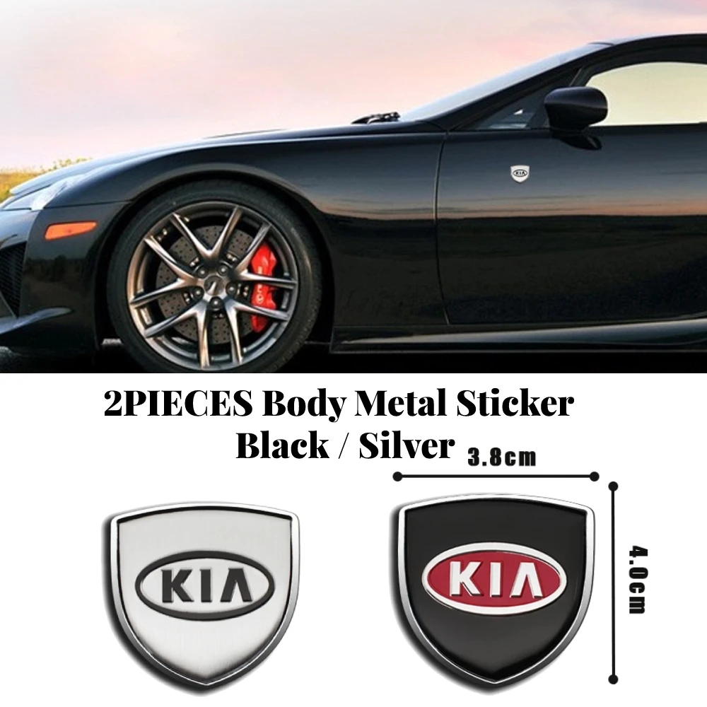 

Car Emblem Sideways 3D Metal Sticker Windows Trunk Chrome Decal For KIA Ceed Rio Sportage R K3 K4 K5 K6 Ceed Sorento Cerato