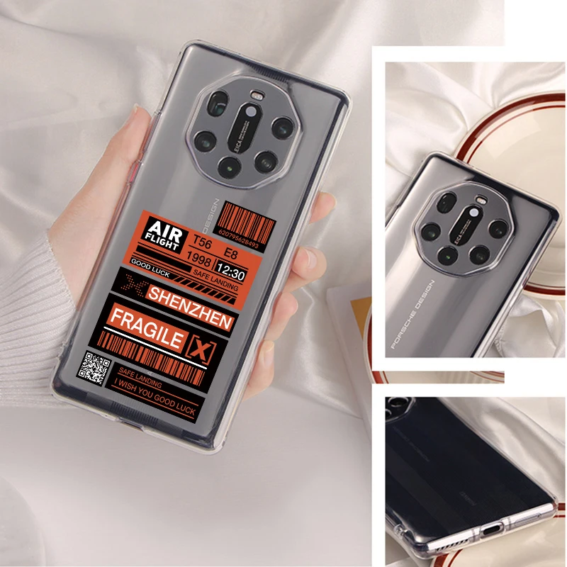 

Персикового цвета для девочек чехол для Huawei мат 40RS Porsche дизайн 5G прозрачные ультра-тонкий чехол для телефона для Mate 40RS Porsche дизайн чехол