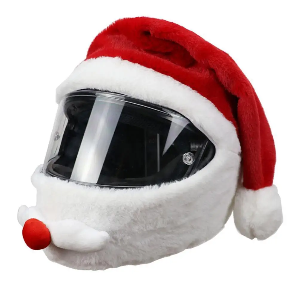 2021 Santa Claus Hat Cap Motorcycle Helmet Cover Innovative Bicycle Outdoor Fun Personalized Christmas Funny | Автомобили и