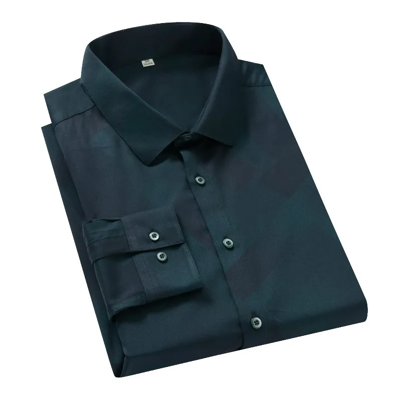 

Spring 2021 new young men's fattening oversize fashion casual square collar printed long sleeve shirt men's shirt